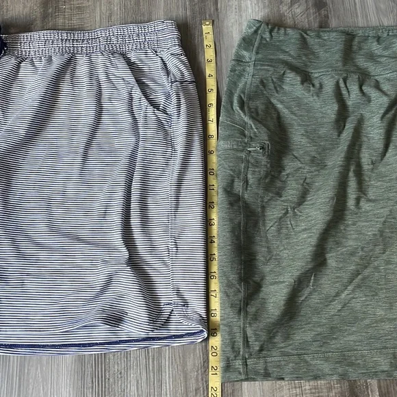 Duluth Trading 2X skirt skort womens plus walking casual blue white stripe green - Picture 8 of 13